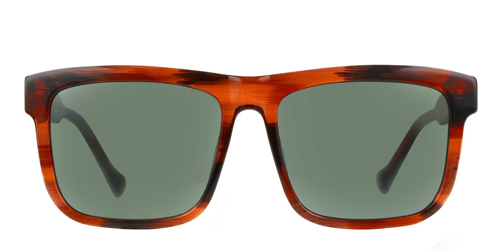 Brown Opaque Slim Flared Lens Sunglasses