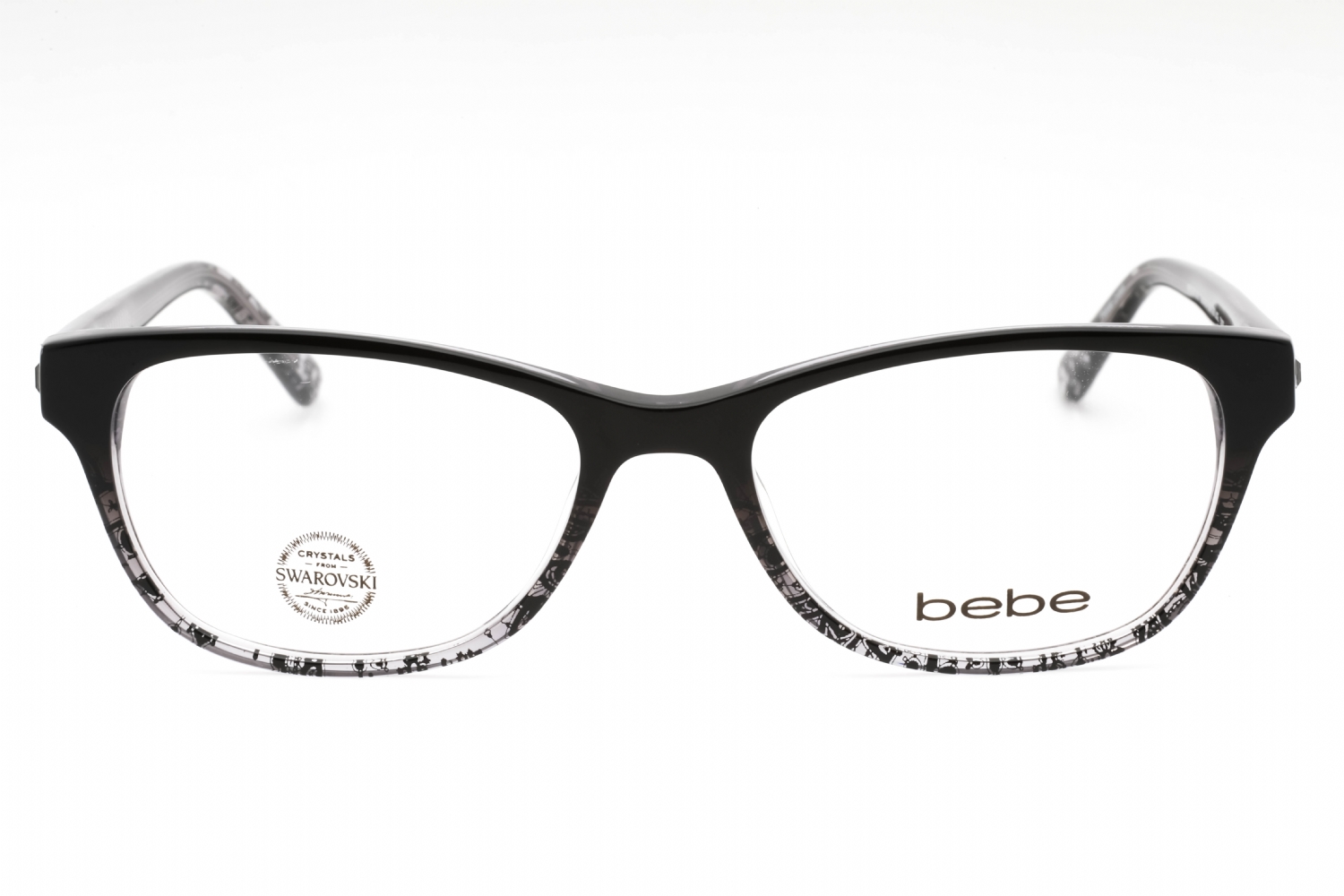 NEW Bebe BB5142 001 Jet Lace Eyeglasses 52mm with Swarovski Crystals & store Bebe Case